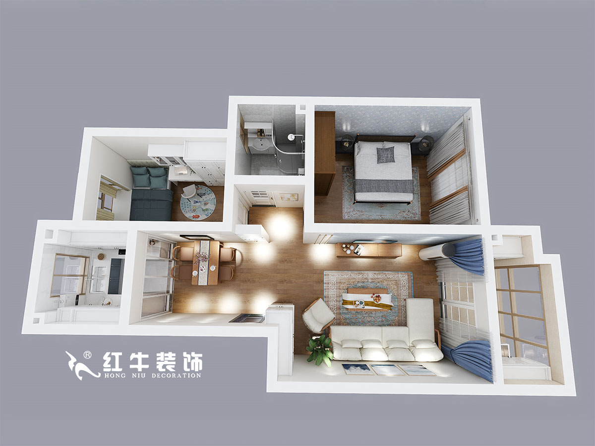 熊皓宇_金贸新村24-79-202-75㎡-现代简约风格_鸟瞰图